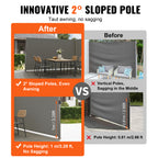 Retractable Side Awning 71''x 236'' Aluminum