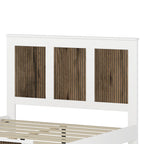 4-Pieces Bedroom Sets, Queen Size Farmhouse Platform Bed