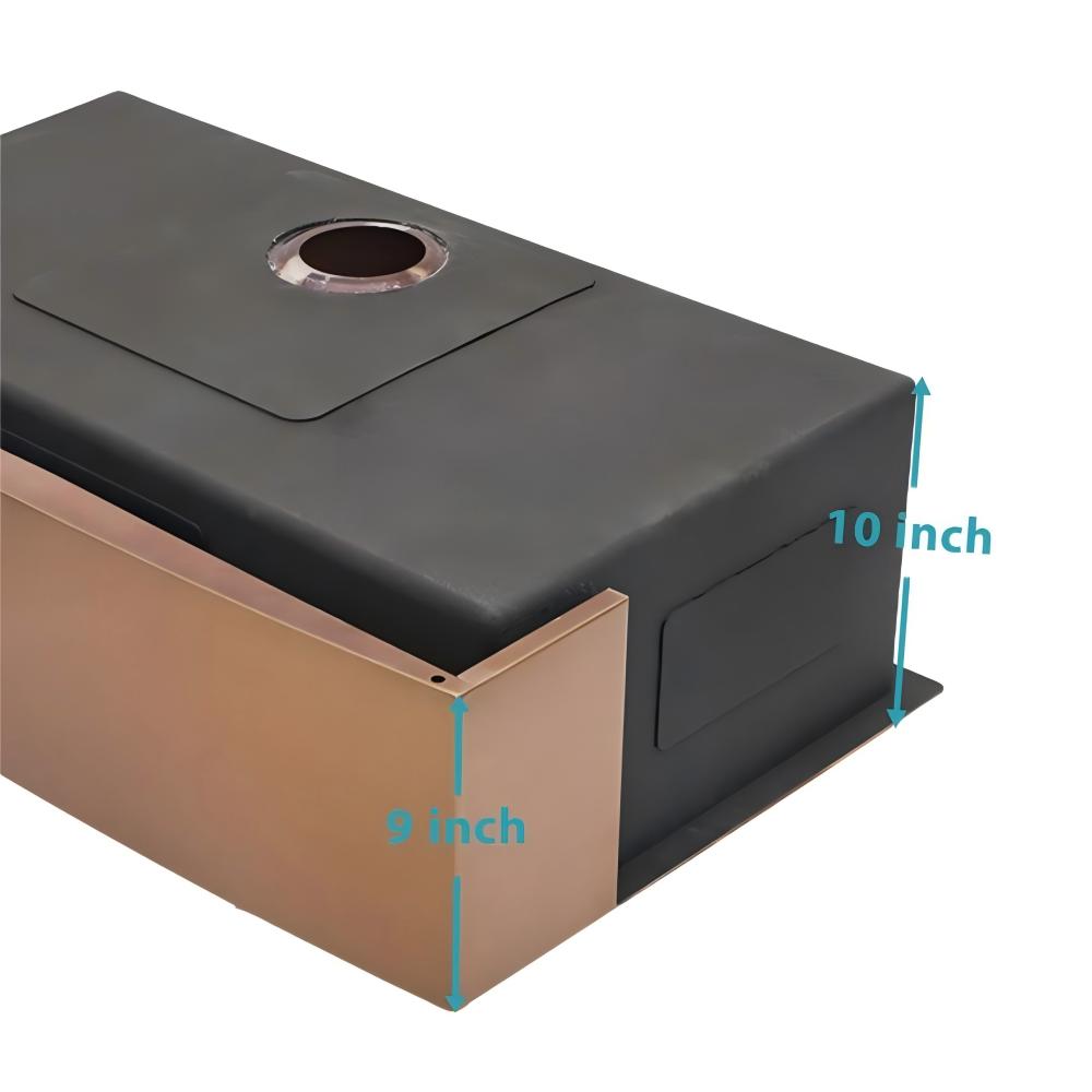 33 Inch Rose Gold Farmhouse Kitchen Sink