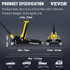 3 Ton Low Profile Aluminum Steel Racing Floor Jack