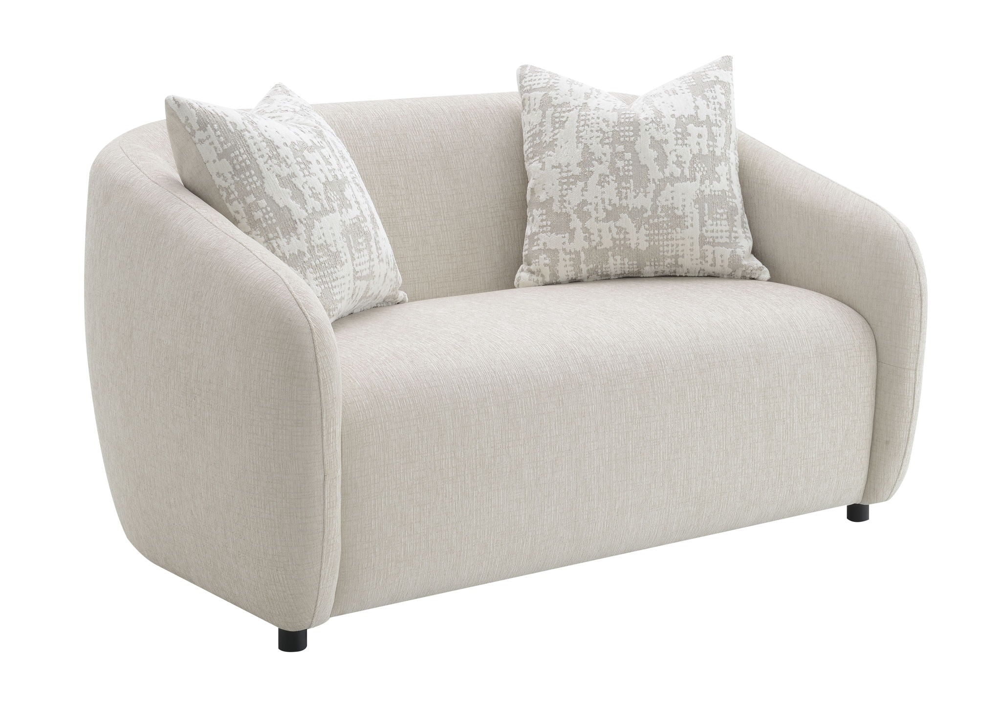 Etienne Loveseat With 3 Pillows - Beige