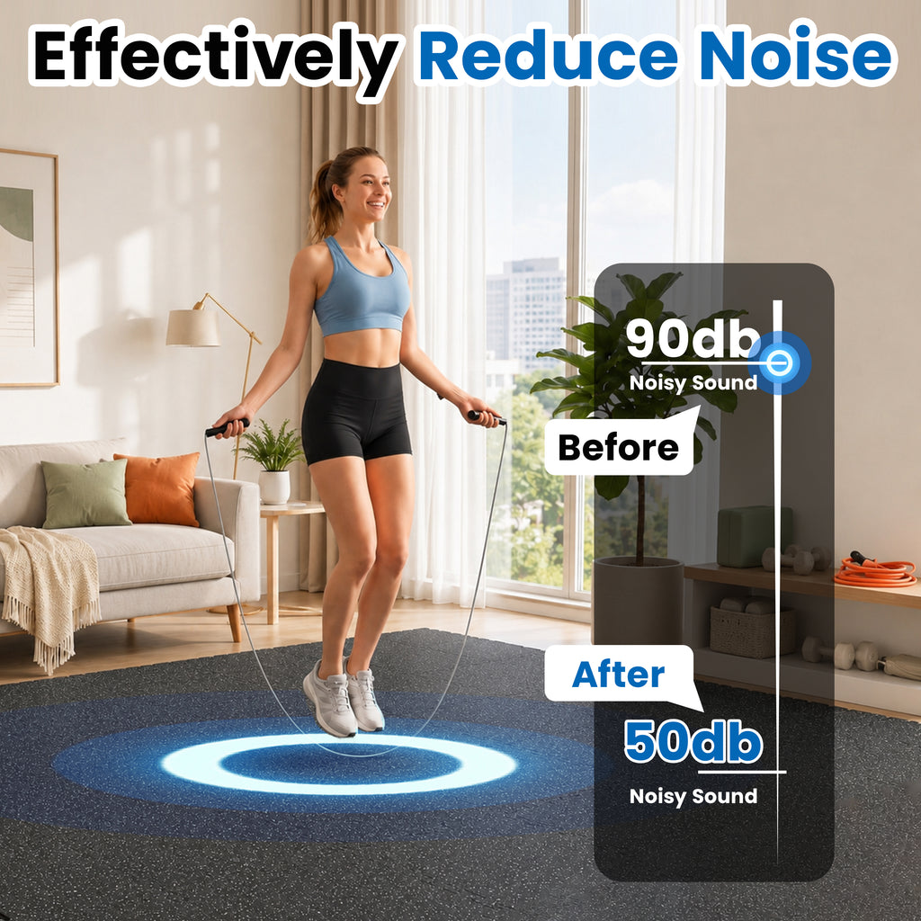 0.79 Inch Thick Gym Floor Mats, 12 Tiles