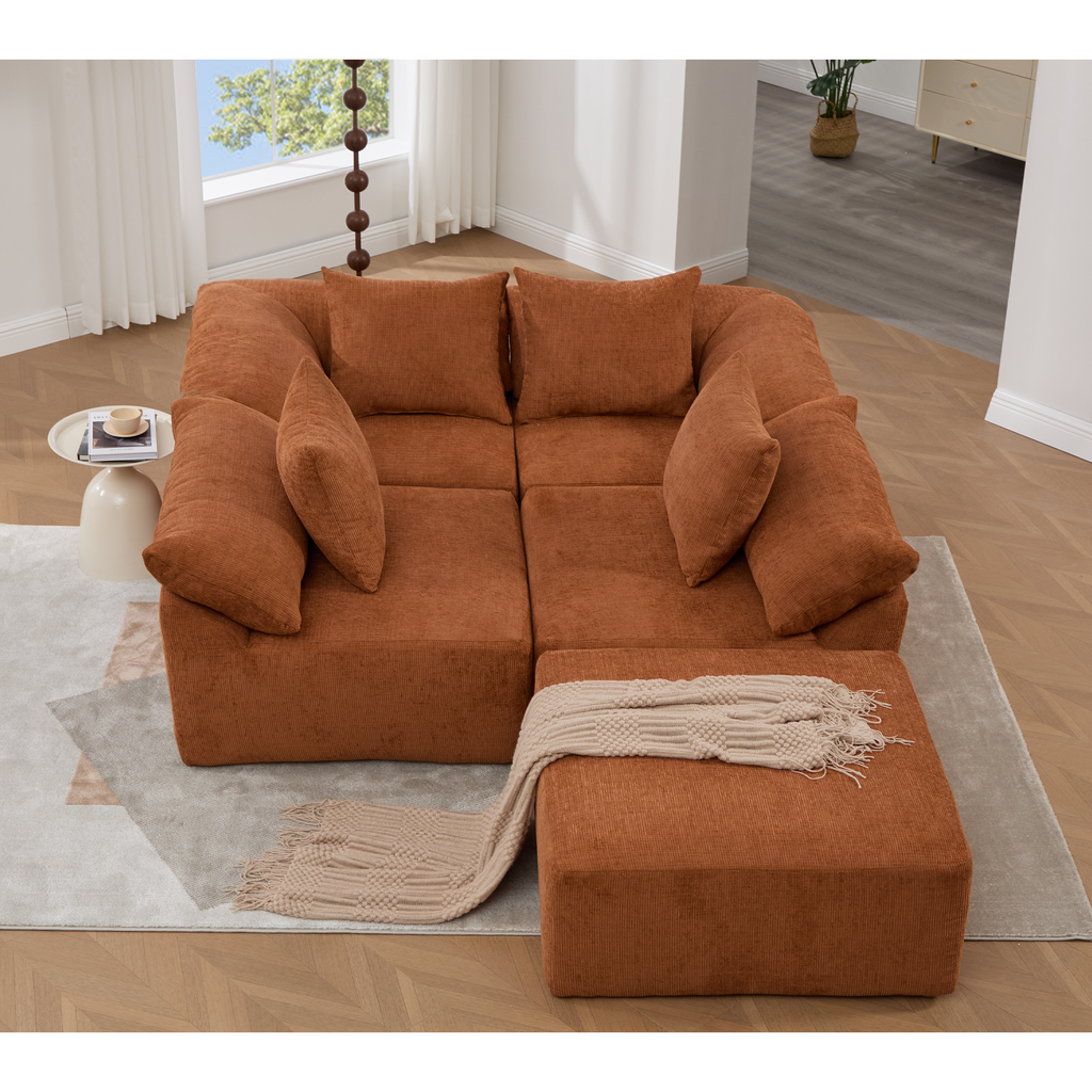 142" L Shaped Modular Sectional Sofa
