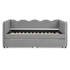 Twin Size Cozy Gingham Daybed with Two Storage Drawers