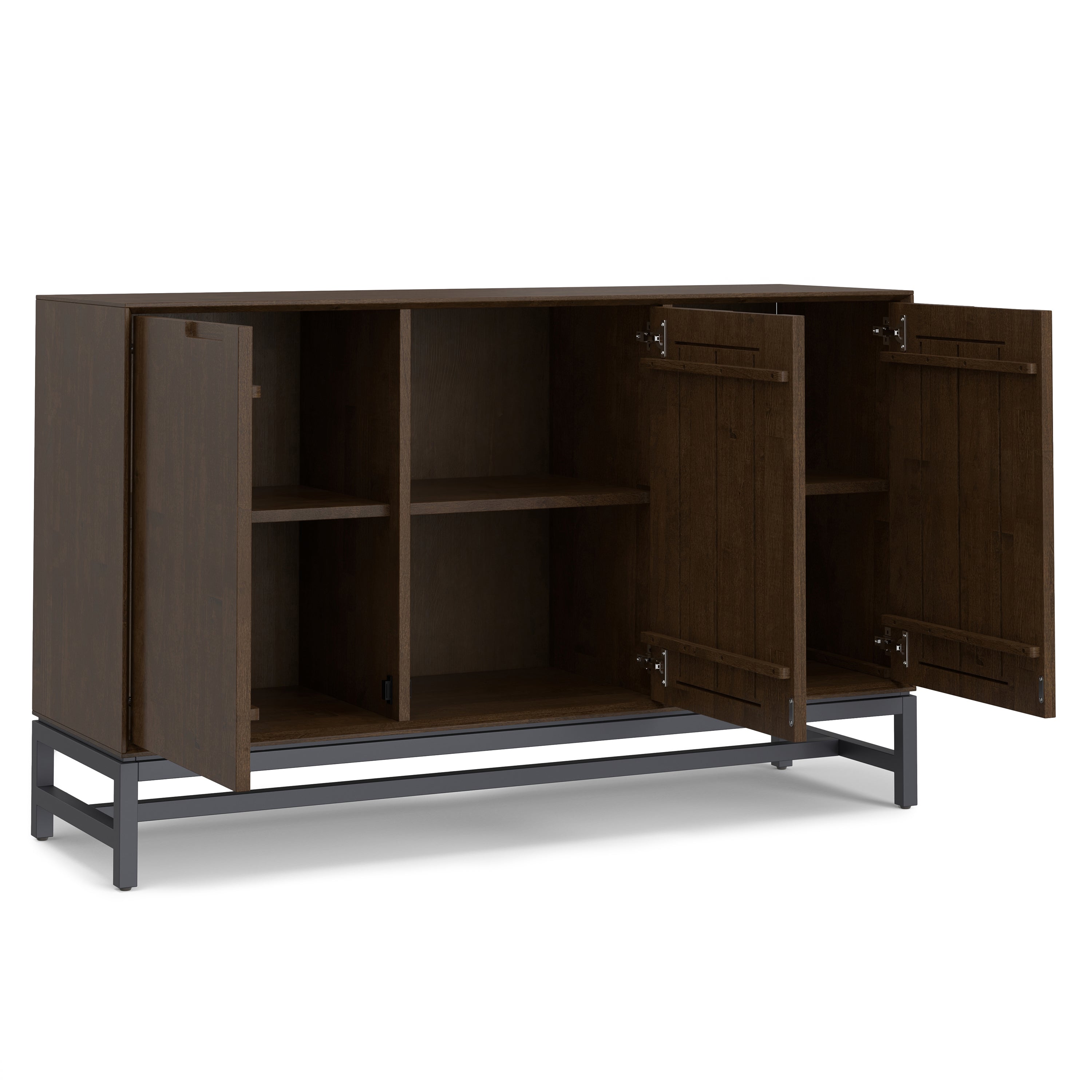 Banting 58 Inch Wide Solid Wood 3 Door Sideboard Buffet