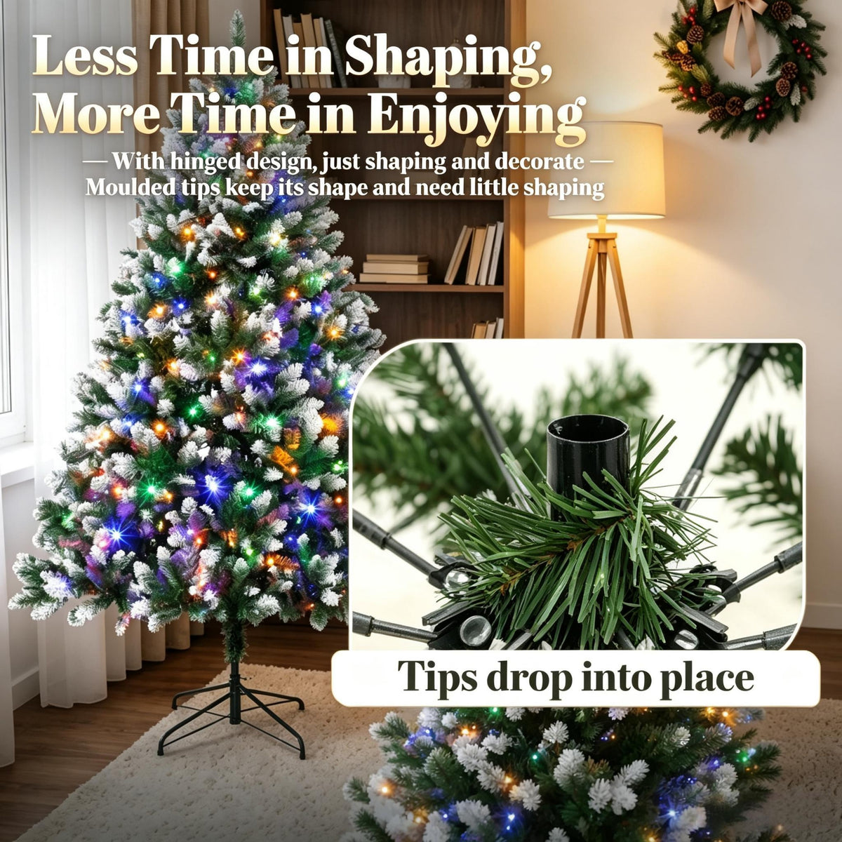 7.5 Ft Pre-Lit Artificial Christmas Tree