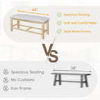 TOPMAX Farmhouse 76-Inch 6-Piece Extendable Dining Table Set