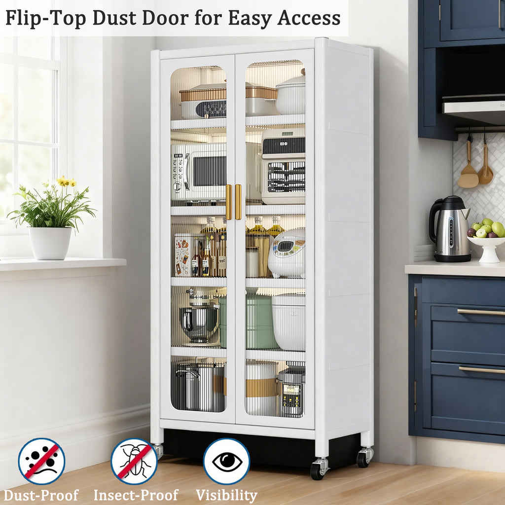 65" Kitchen Pantry Storage Cabinet