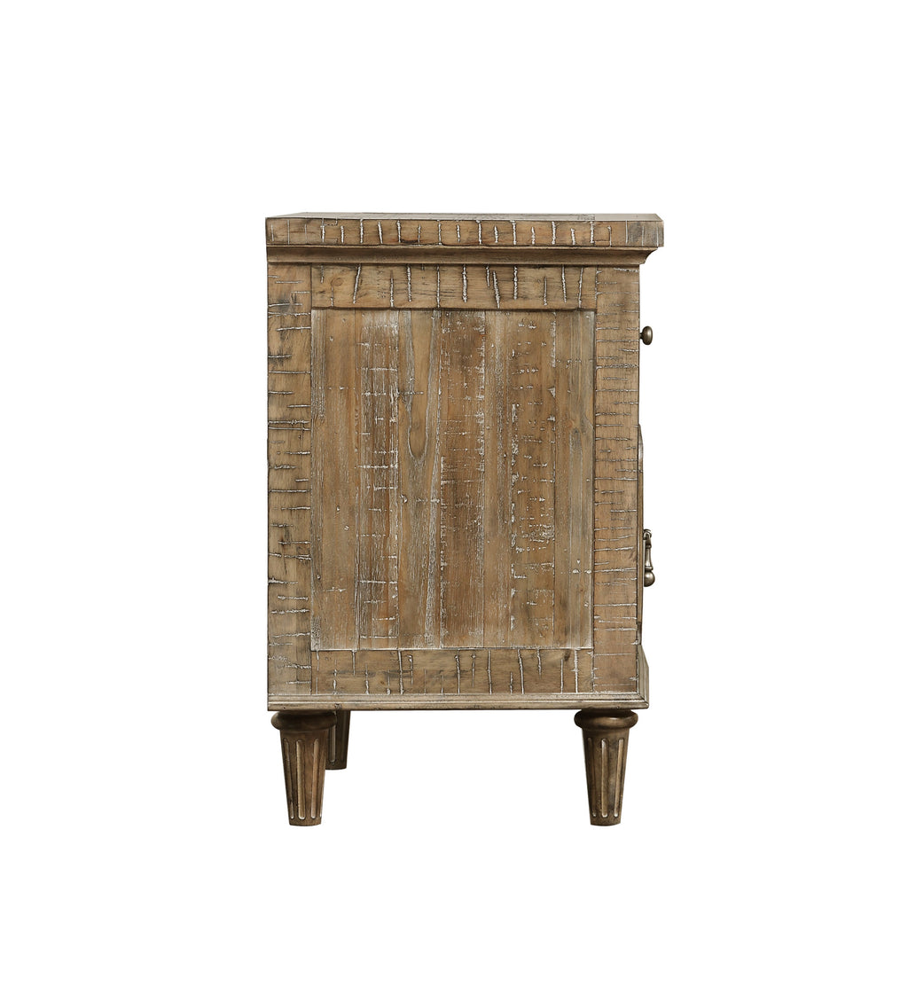 Taupe 2-Drawer Nightstand