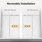Frameless Single Sliding Shower Doors - 56-60" W x 74" H
