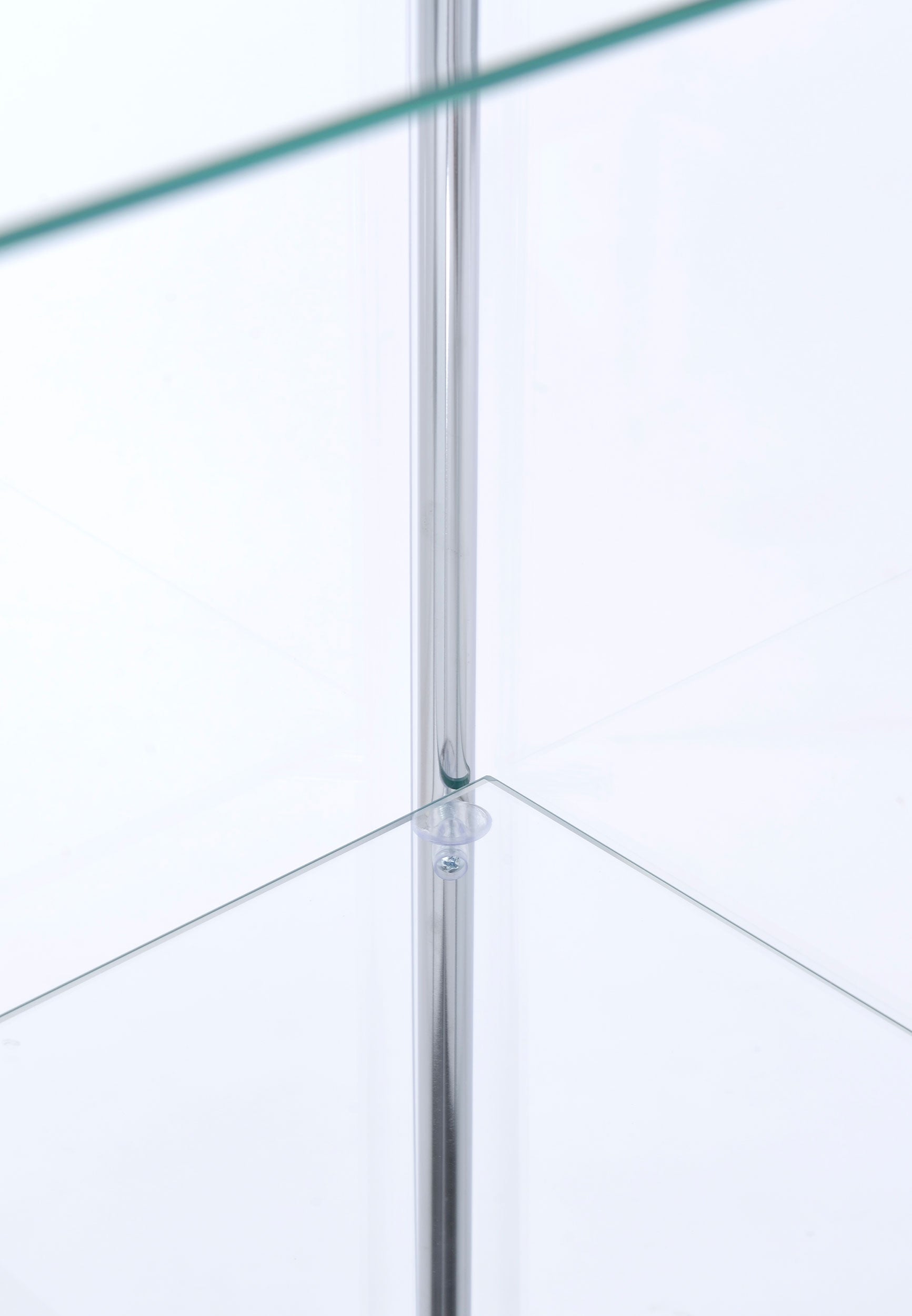 Bellatrix 3-shelf Clear Glass Curio Cabinet Cappuccino-CoasterEveryday