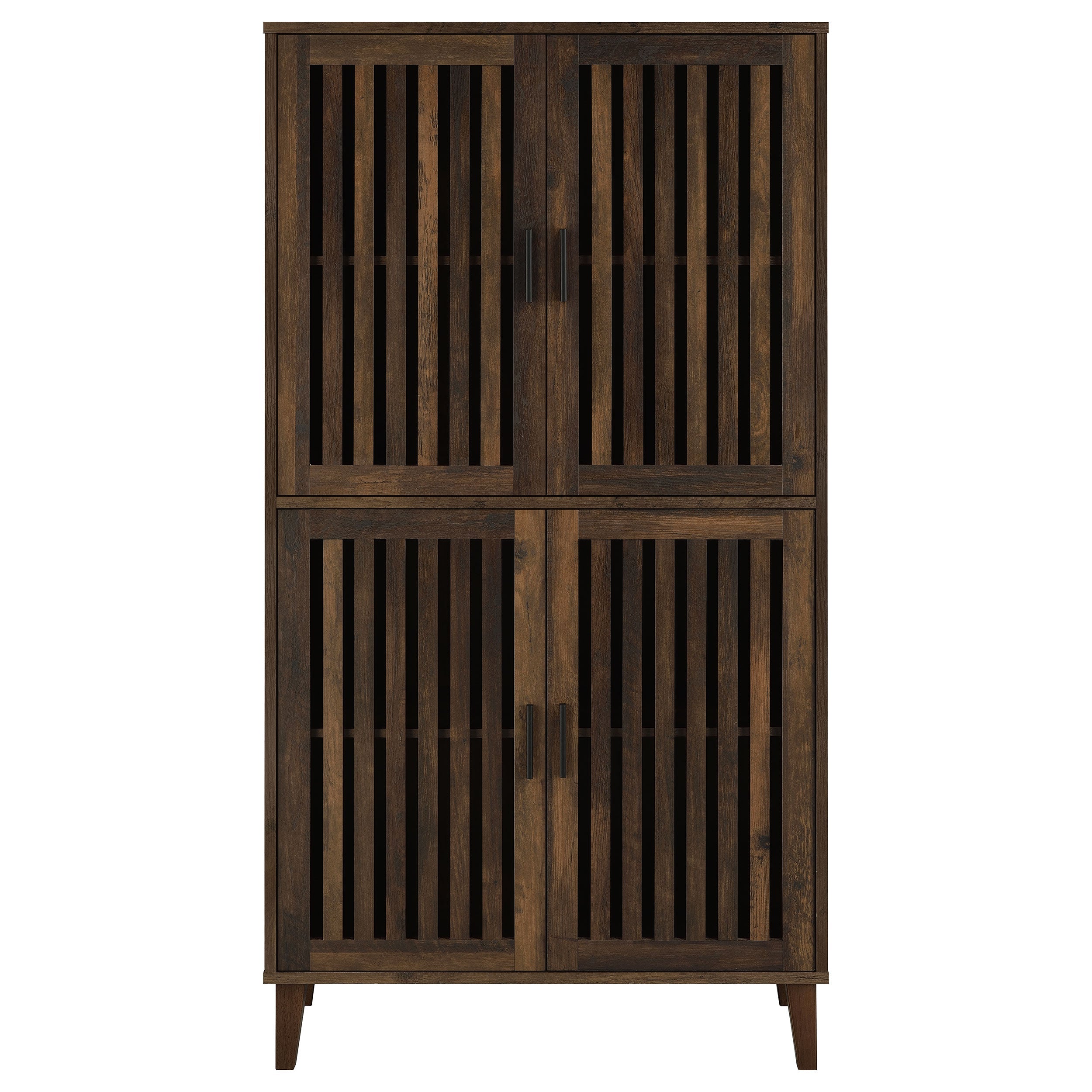 Elouise 4-door Engineered Wood Tall Accent Cabinet Dark Pine-