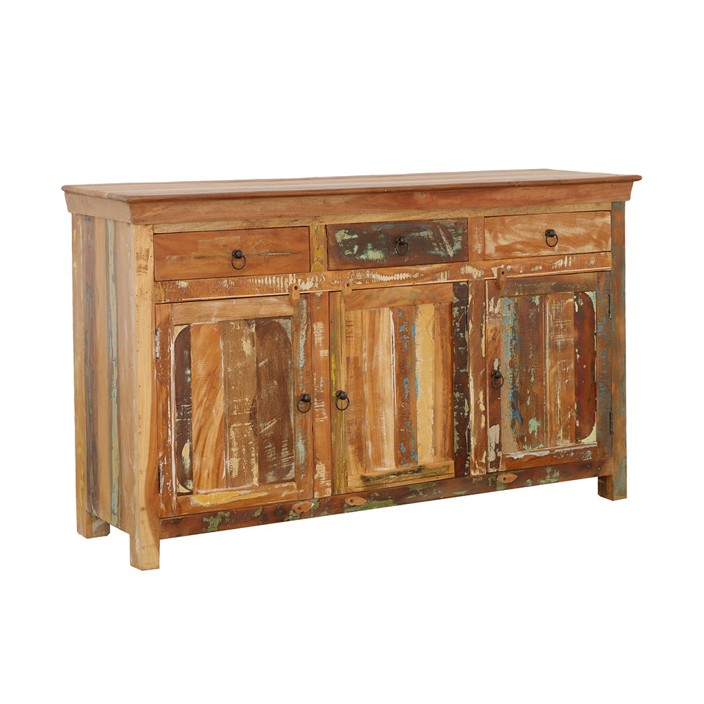 Harper 3-door Solid Reclaimed Wood Accent Cabinet Brown-CoasterElevations