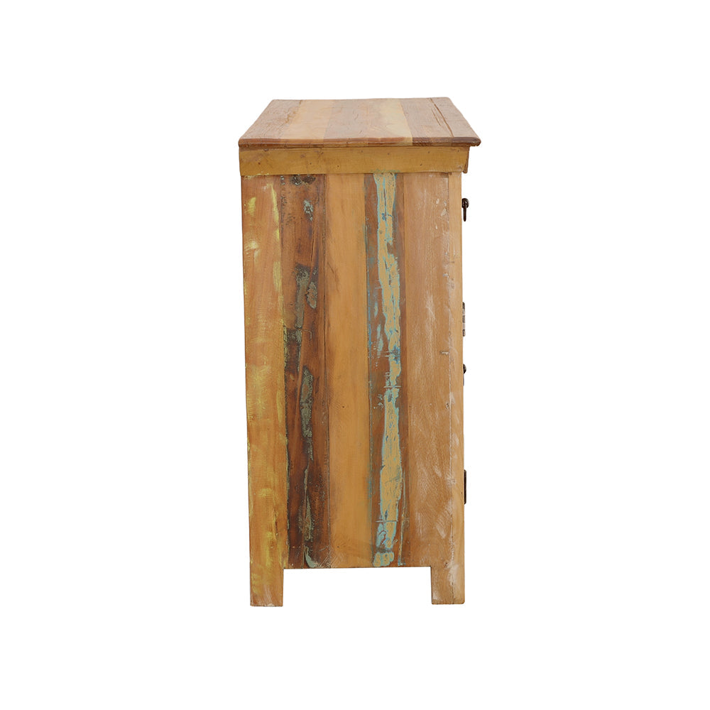 Harper 3-door Solid Reclaimed Wood Accent Cabinet Brown-CoasterElevations