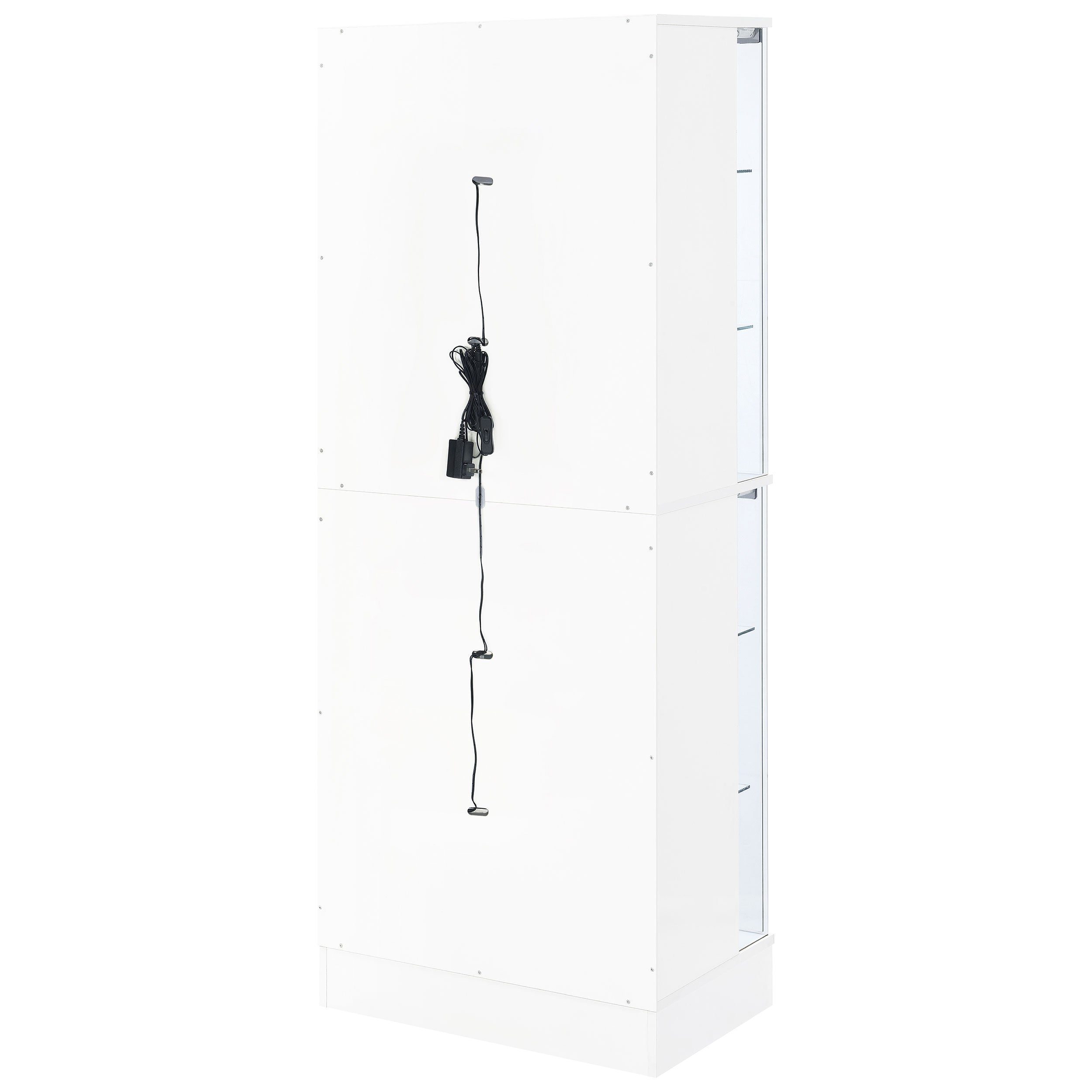 Cabra 4-door LED Curio Display Cabinet White High Gloss-