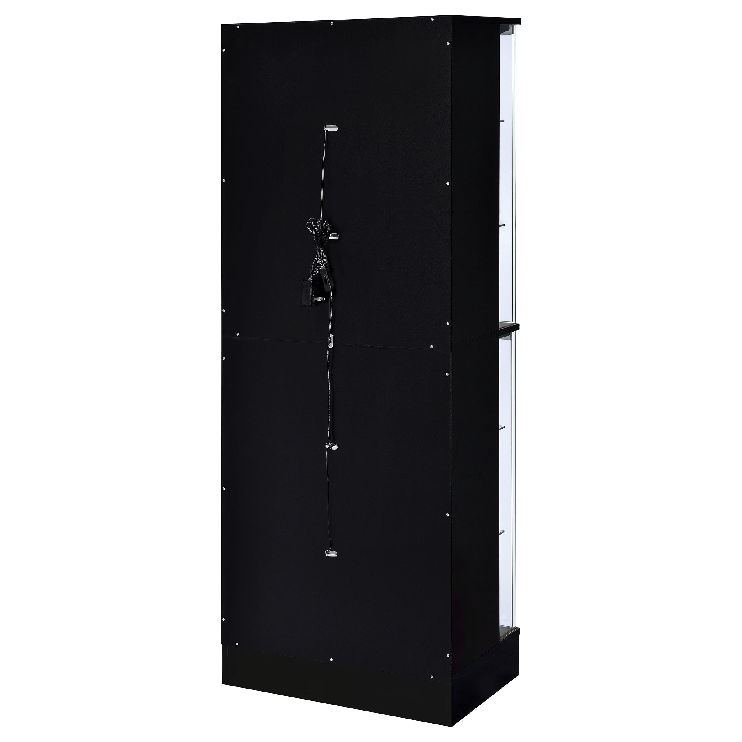 Cabra 4-door LED Curio Display Cabinet Black High Gloss-