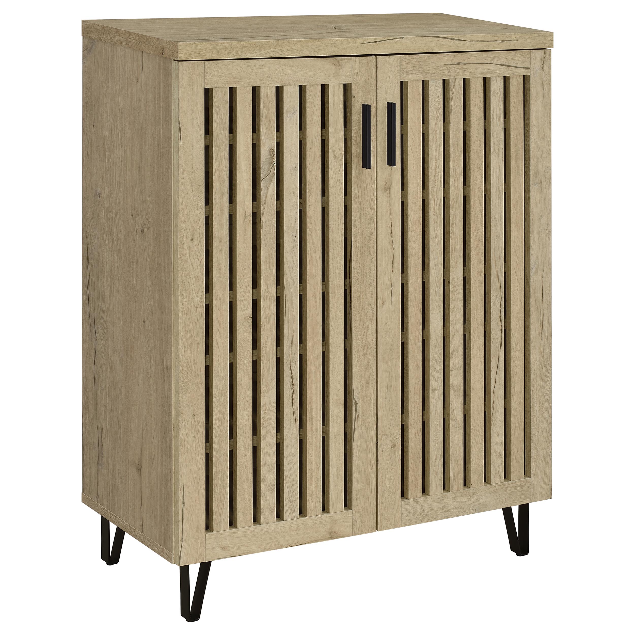 Brixton 2-door Entryway Shoe Storage Cabinets White Oak-