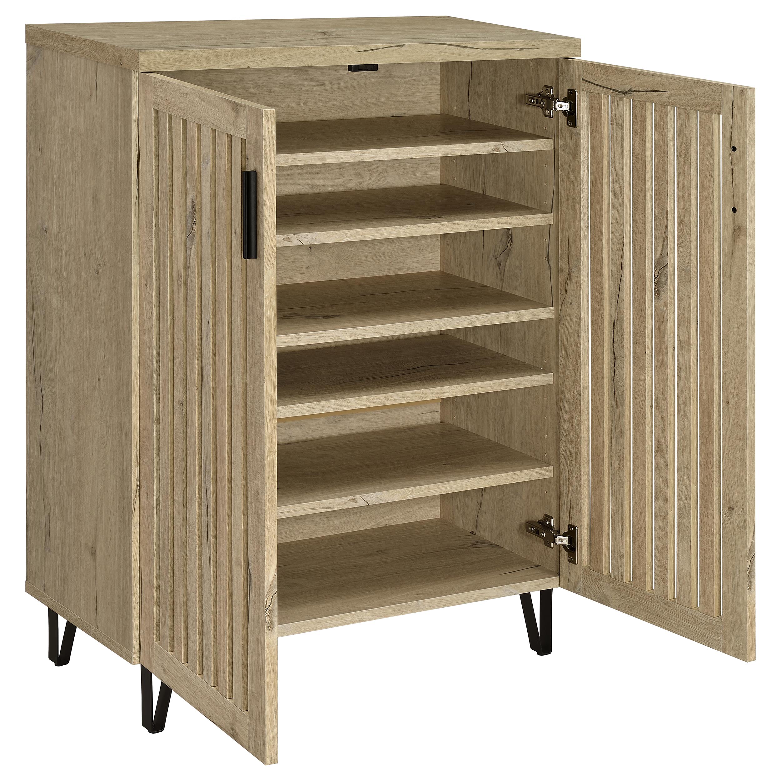 Brixton 2-door Entryway Shoe Storage Cabinets White Oak-