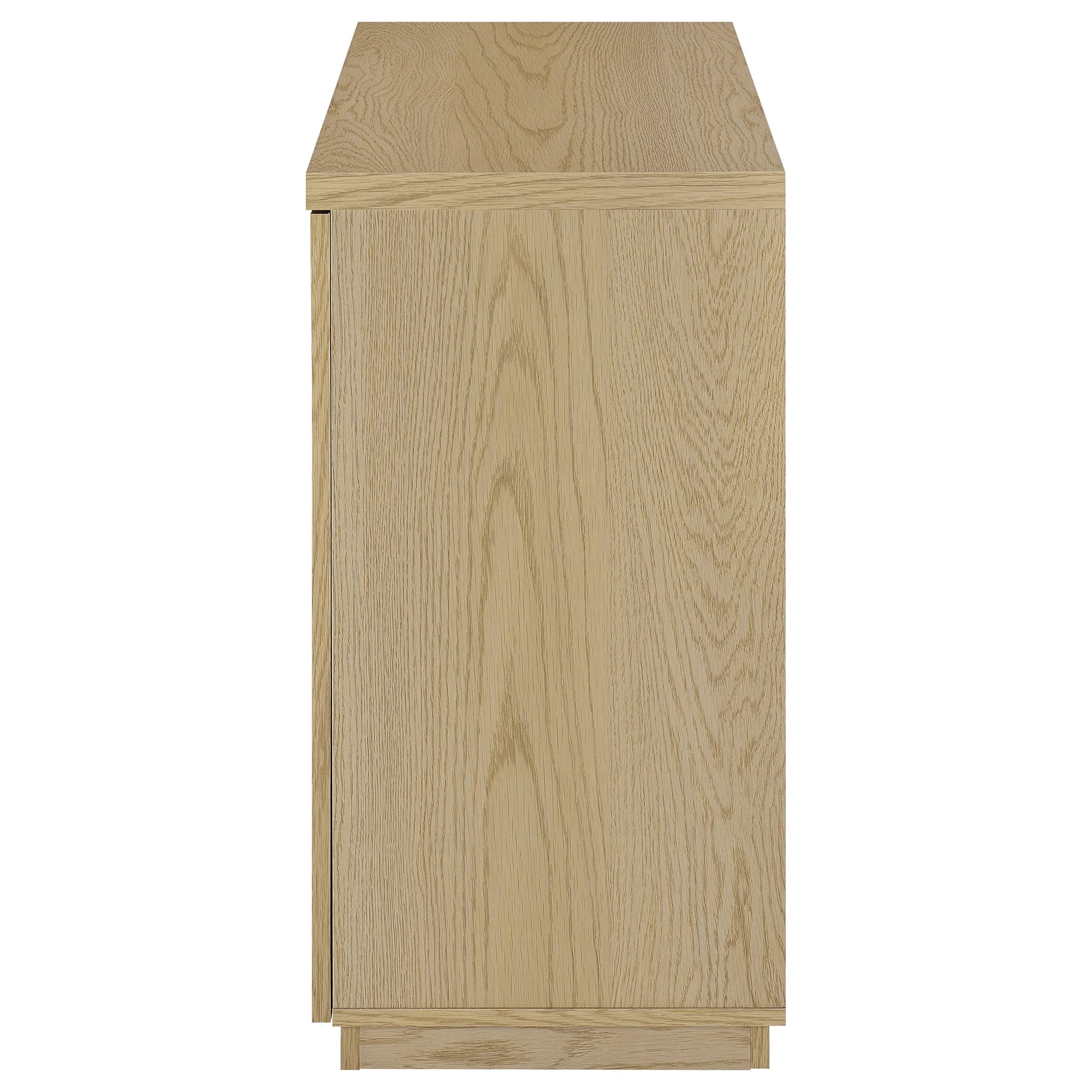 Tilbury 2-door Glass Front Accent Display Cabinet Light Oak-