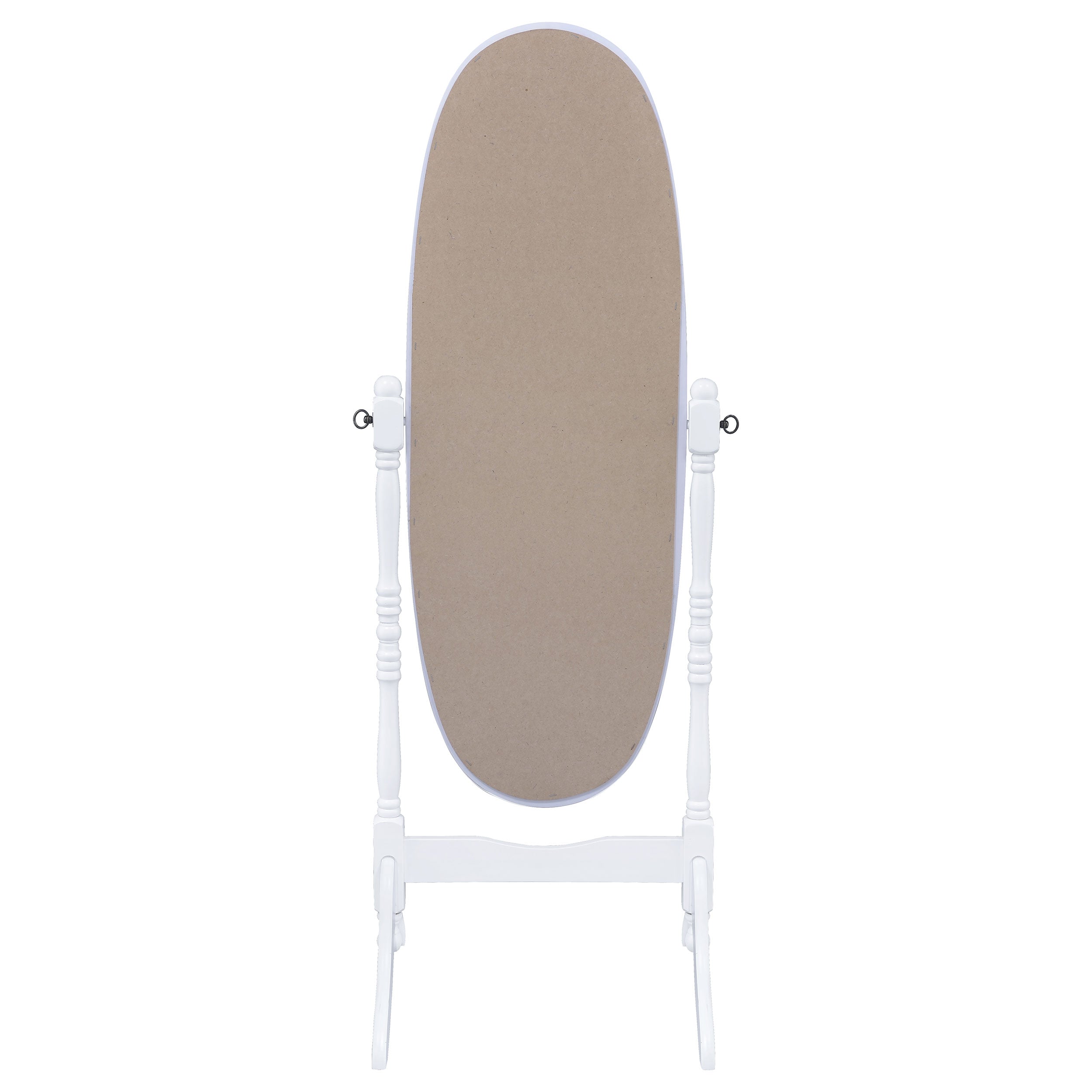 Foyet Wood Adjustable Full Length Cheval Mirror White-CoasterEveryday