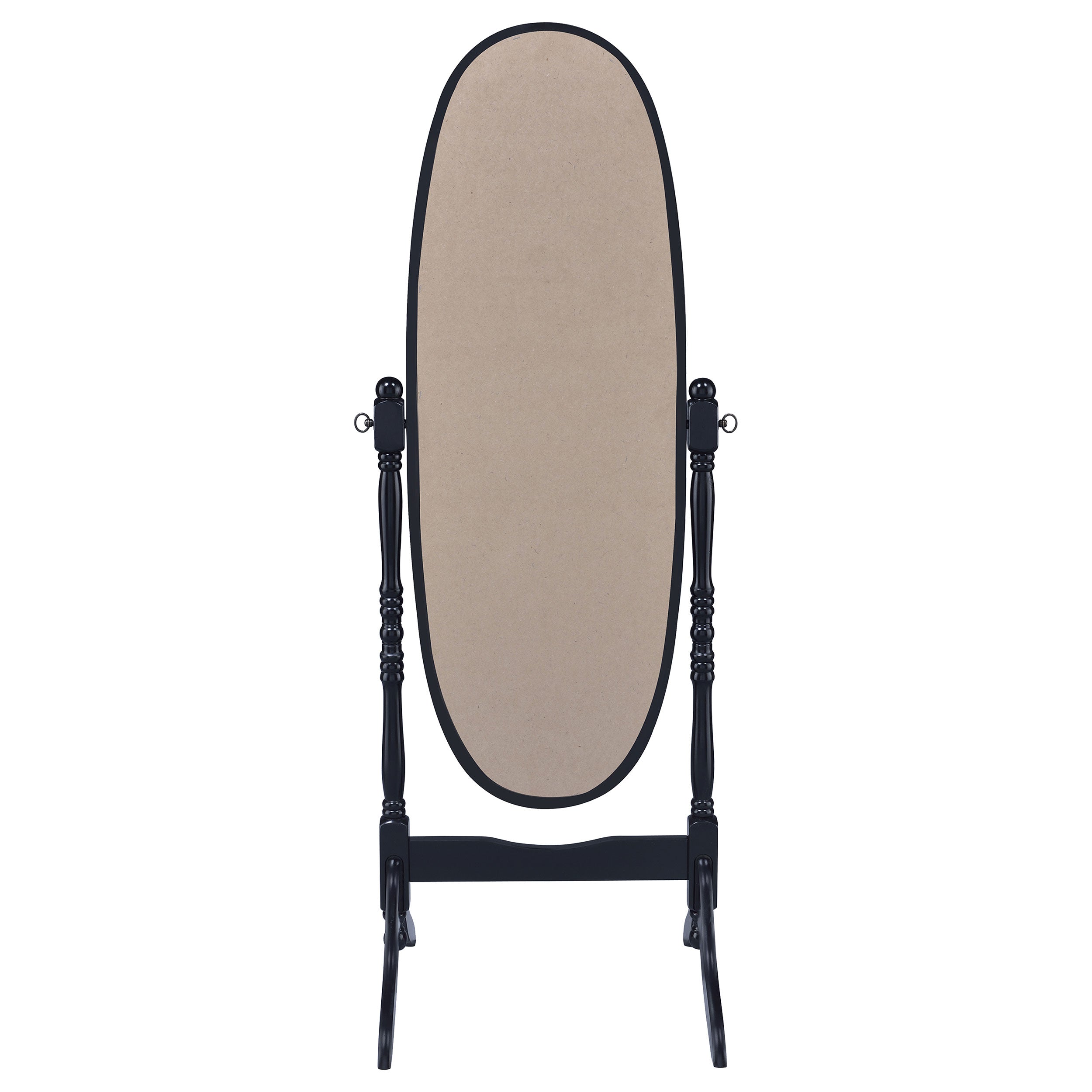Foyet Wood Adjustable Full Length Cheval Mirror Black-CoasterEveryday