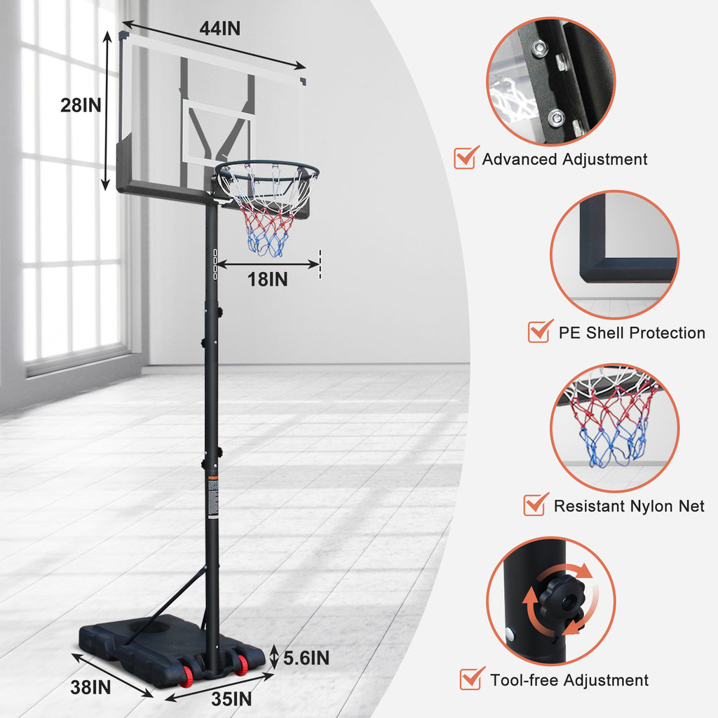 Basketball Hoop 5.73-10FT Height Adjustable