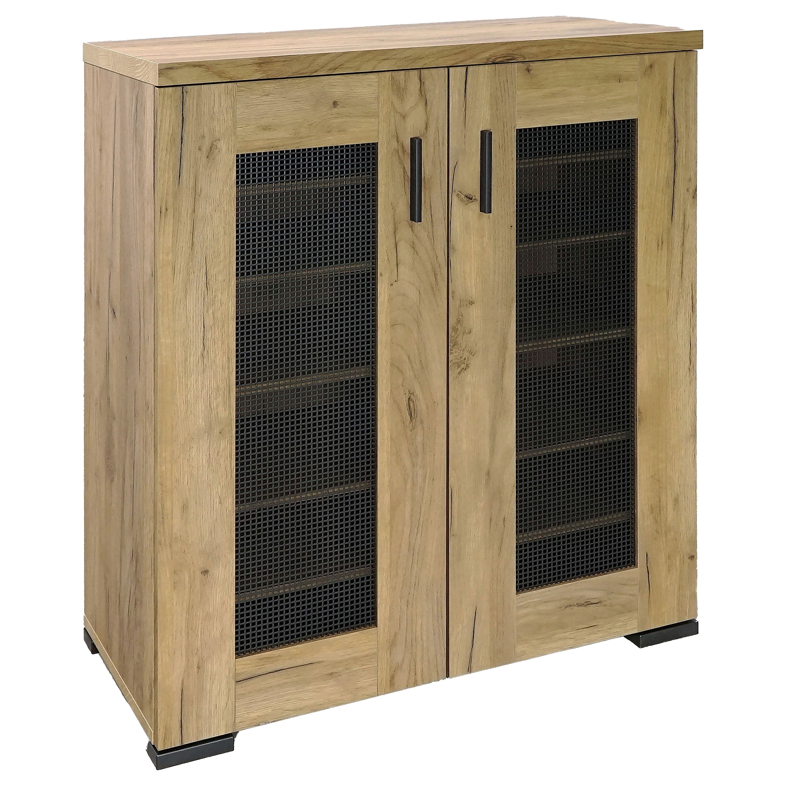 Bristol 6-shelf Engineered Wood Shoe Cabinet Golden Oak-CoasterEveryday