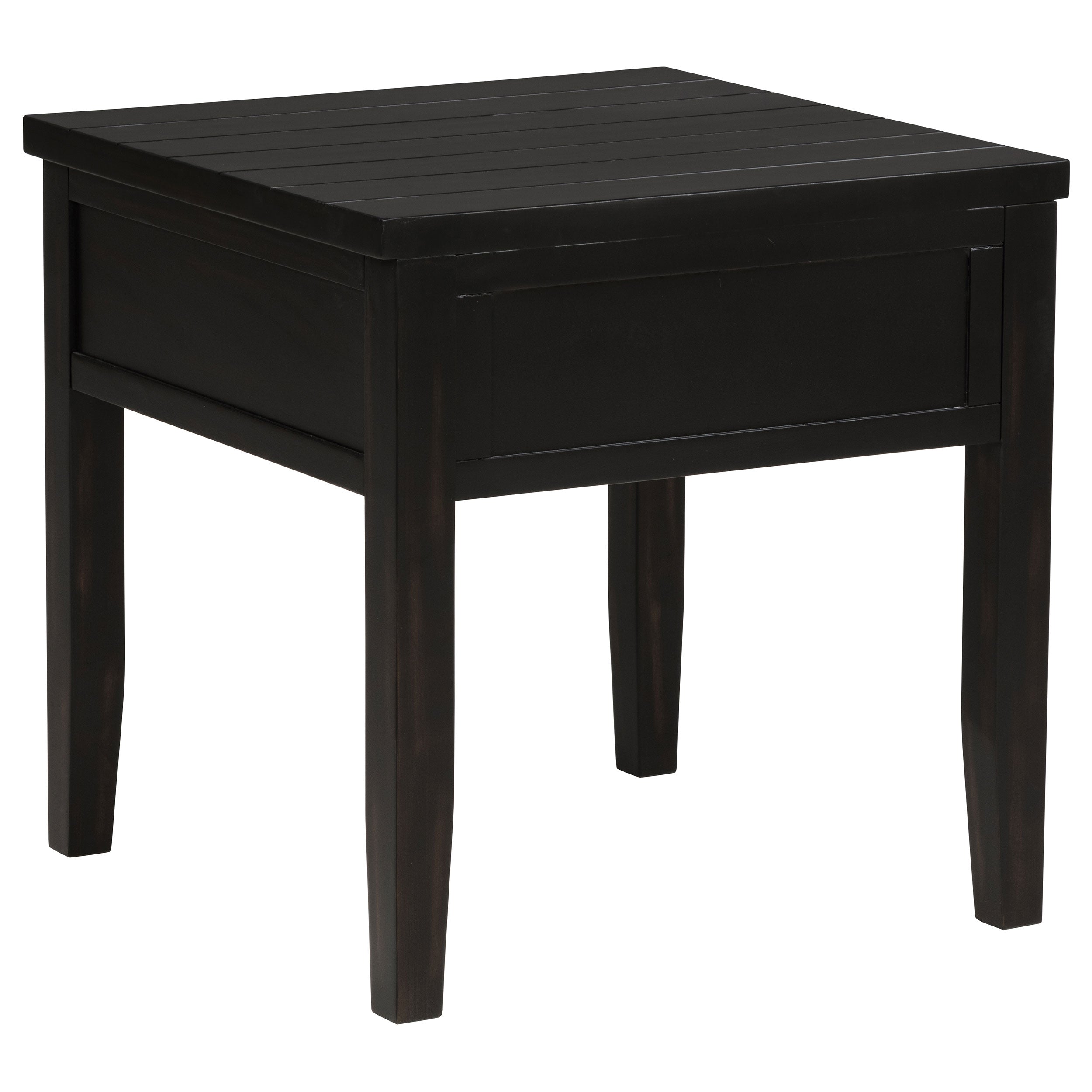 Sutter Distressed Java 1-Drawer Square End Table