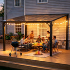 12x10 FT Hardtop Gazebo, Outdoor Patio Pergola