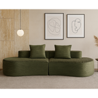 110.24" Fully Compressed Sofa in Corduroy