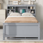 Twin Size Platform Bed with Storage Headboard and USB