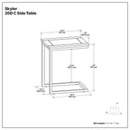 Skyler Wide C Side Table