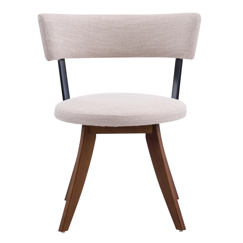Modern Upholstered Dining Chairs with Curved Back