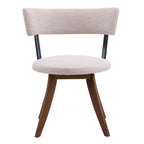 Modern Upholstered Dining Chairs with Curved Back