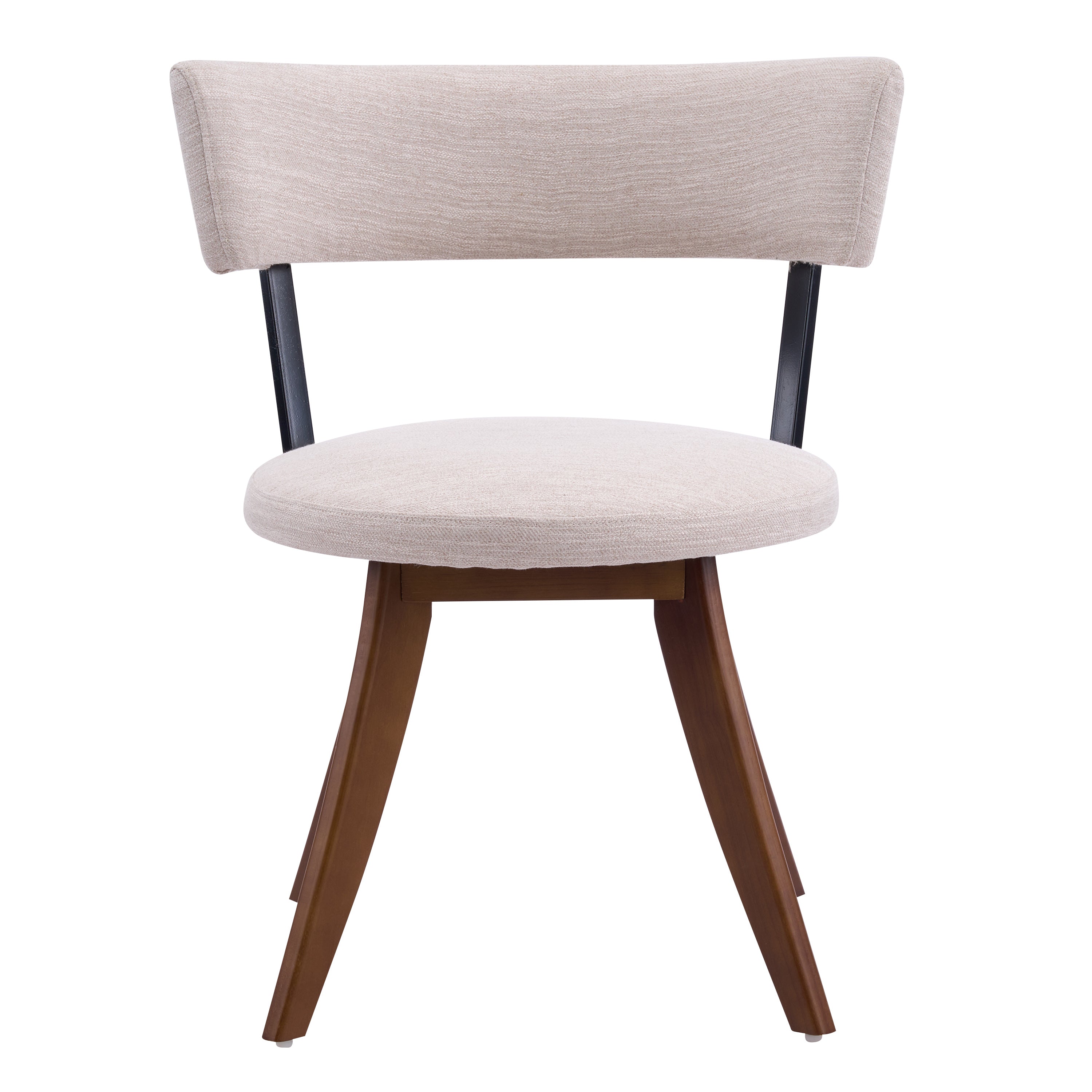 Modern Upholstered Dining Chairs with Curved Back