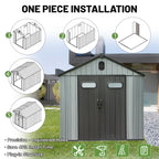 8X10FT Outdoor Resin Storage Shed