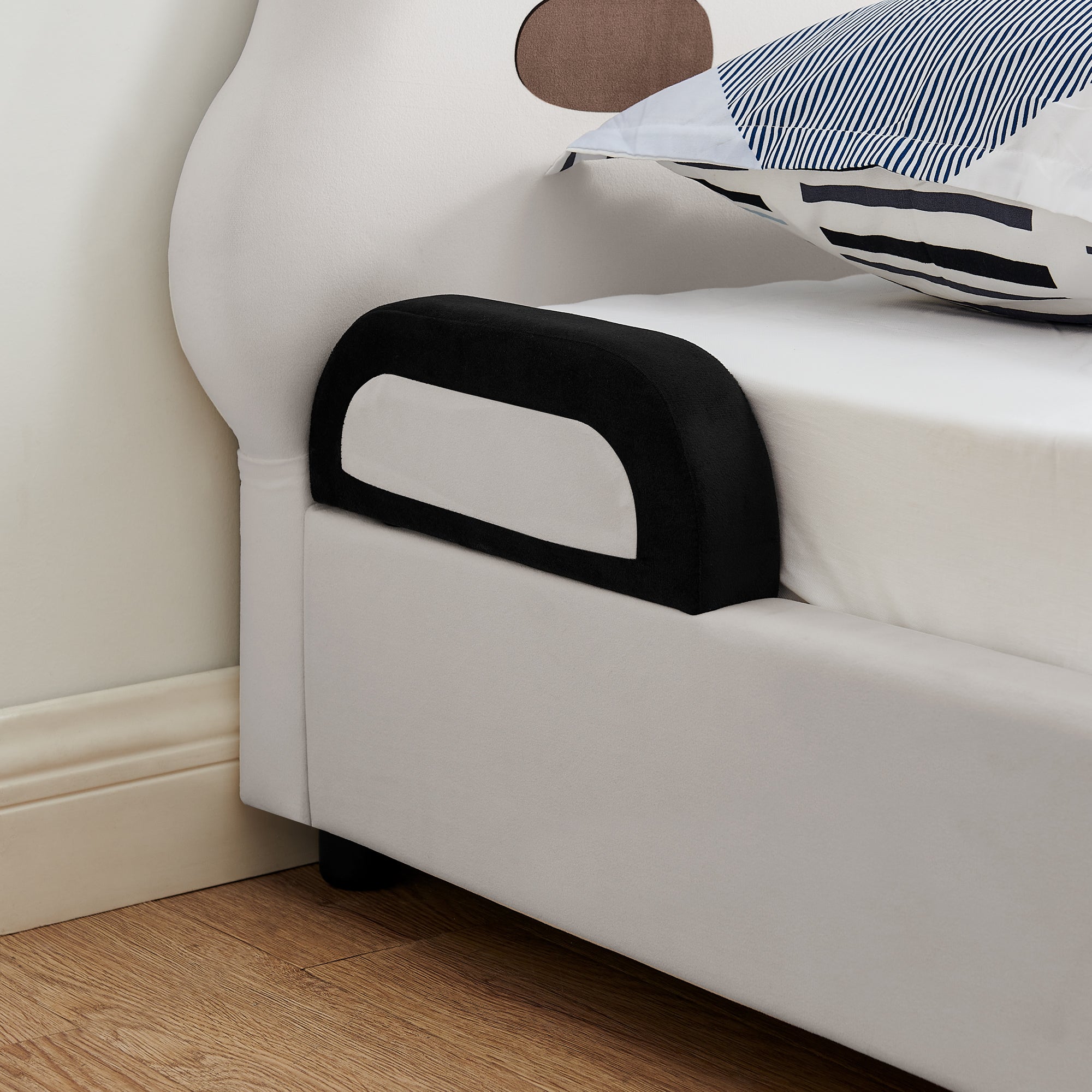 Twin Size Cute Panda-Shaped Kids Bed with Safety Soft Padded Edges