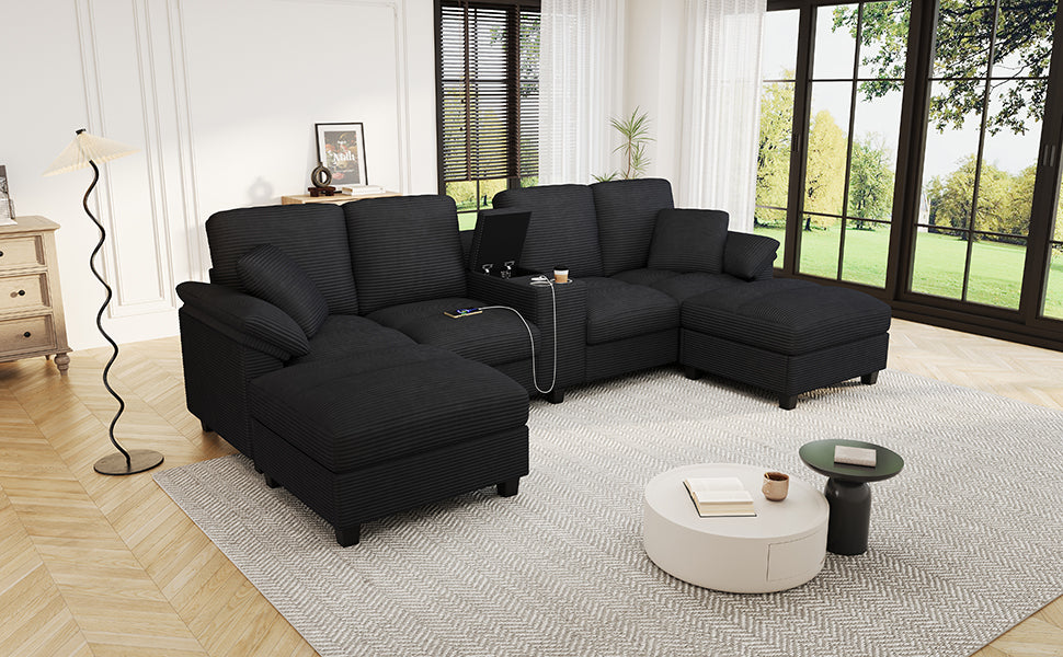 Modern U-shaped Sectional Sofa
