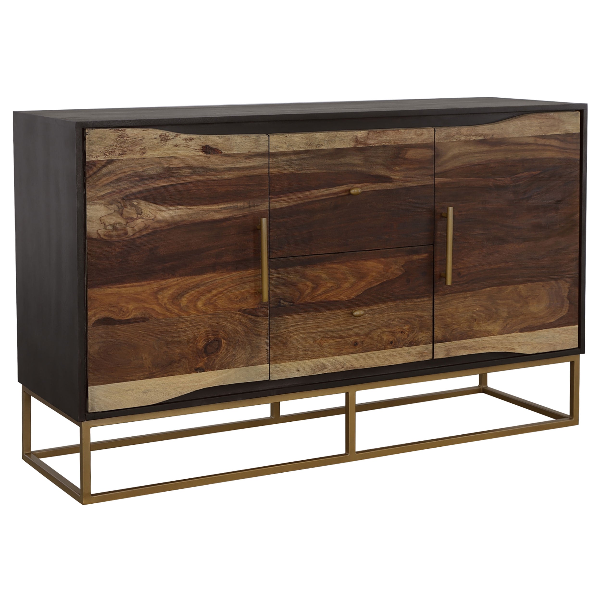 Zara 2-door 57-inch Wood Accent Storage Cabinet Black Walnut-CoasterElevations
