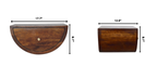 Solid Wood Chestnut Crescent Floating Nightstand, 1-Drawer