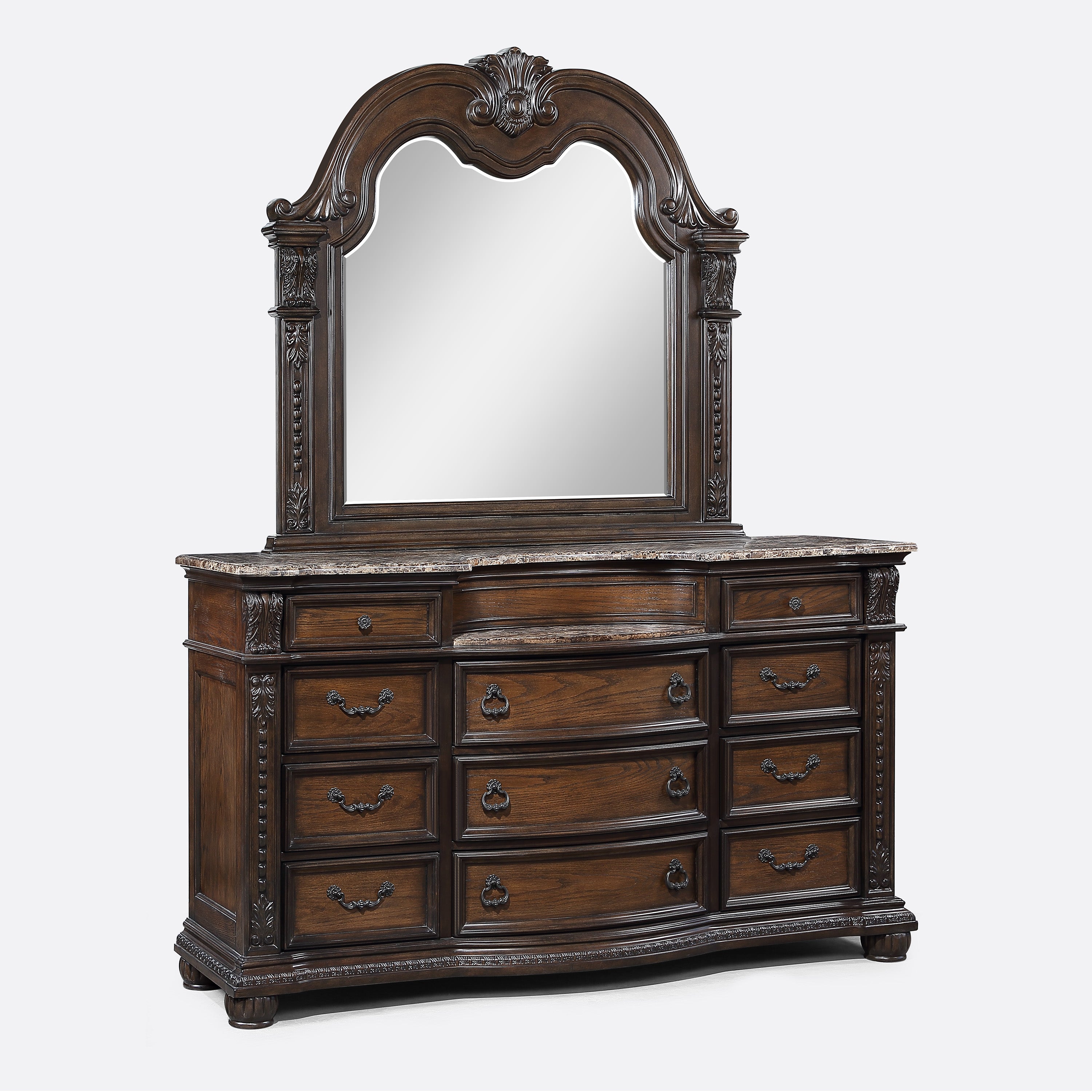 Marble Top 11 Drawers Dresser