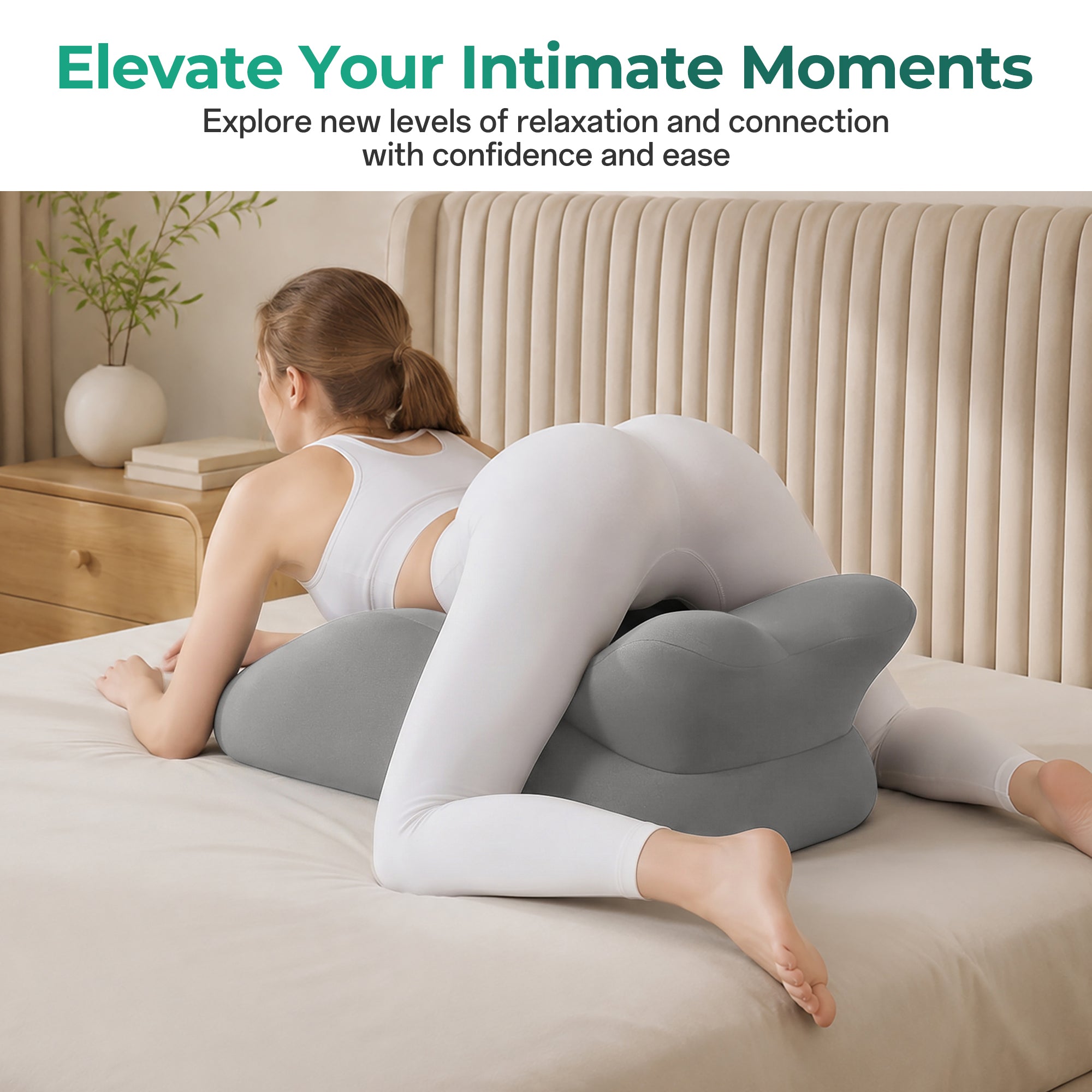 27° Ergonomic Memory Foam Support Pillow for Couples