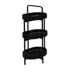 Small Handwoven Side Tables – 3-Tier Oval Organizer