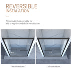 56-60"x70" Aluminum Frame Double Sliding Shower Door