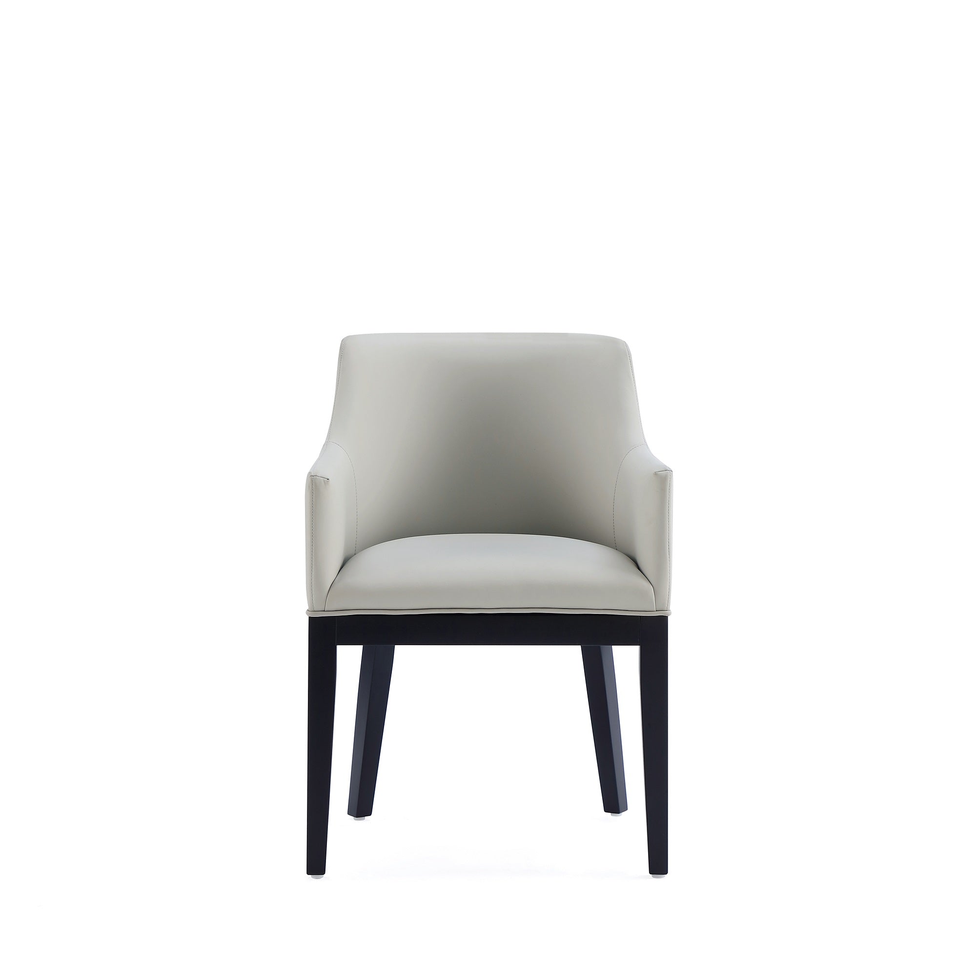 Gansevoort Wood Vegan Leather Armchair in Stone