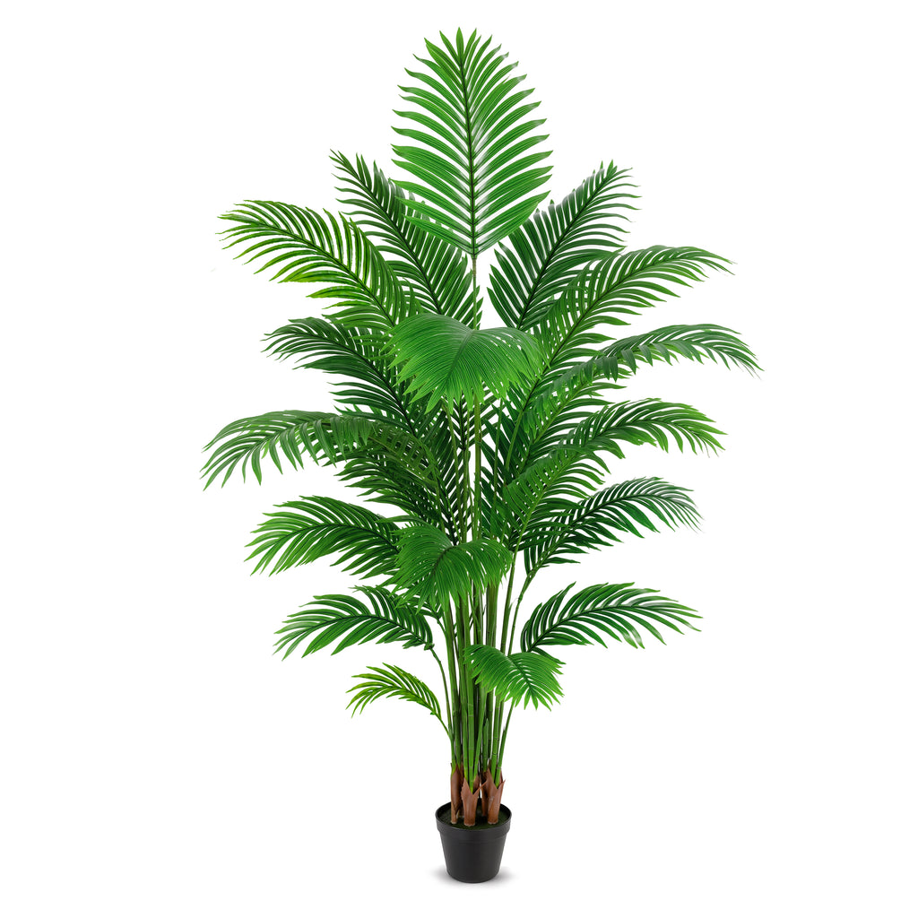 Artificial Palm Tree 6ft, Large Fake Tropical Tree with 23 Fronds