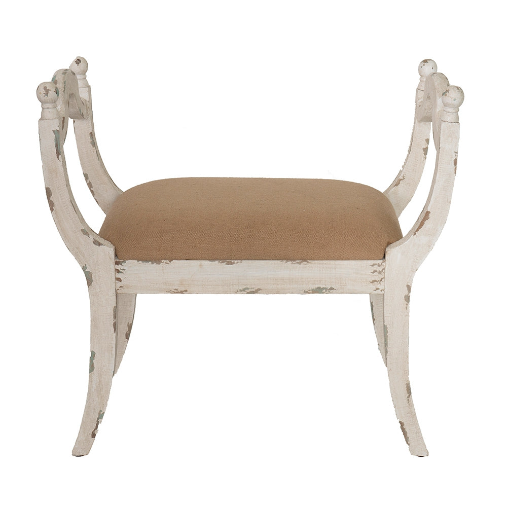 Harlow Bench - Farmhouse/French Country Style Vanity Chair