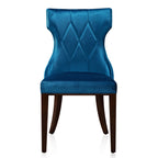 Reine Wood Upholstered Dining Chair in Cobalt