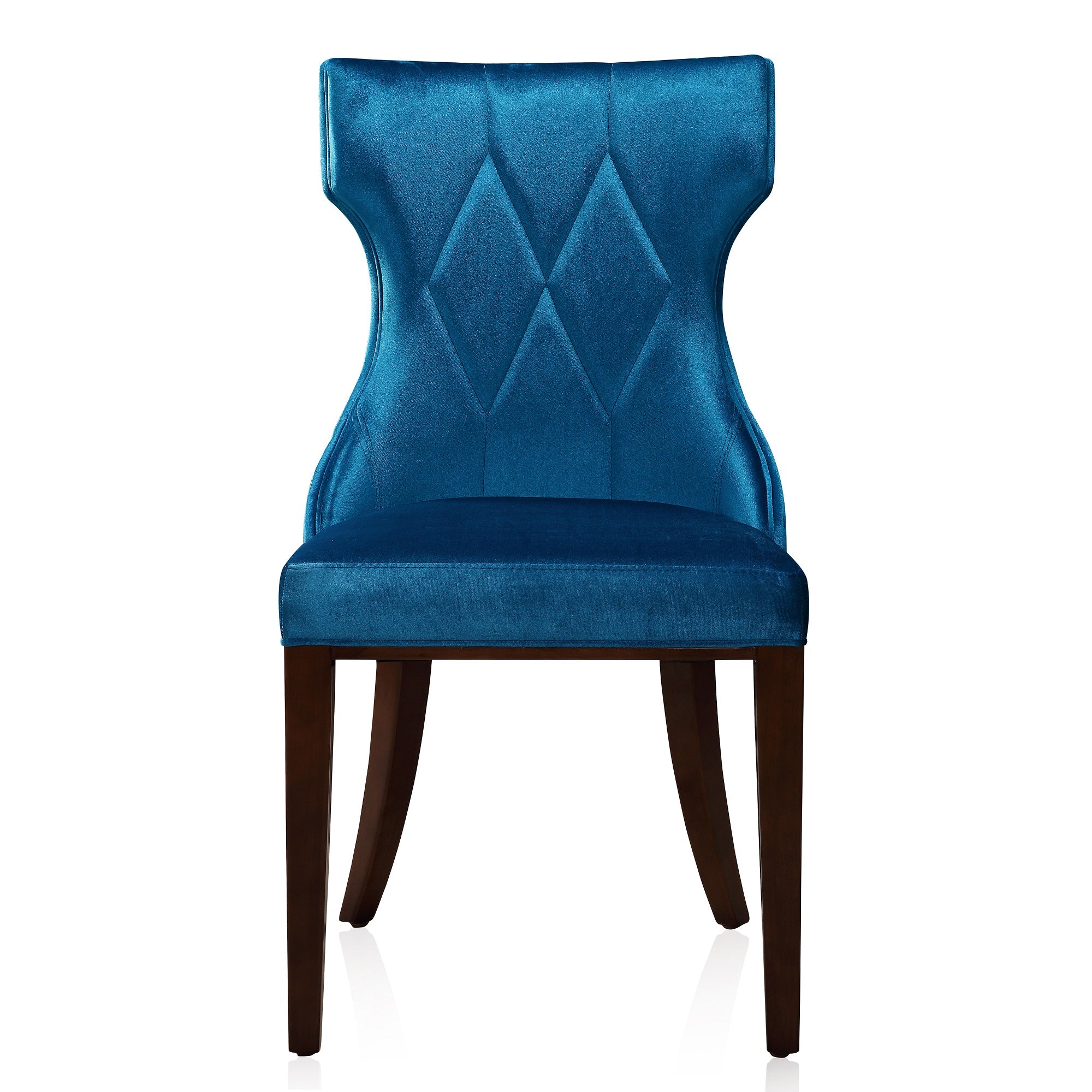 Reine Wood Upholstered Dining Chair in Cobalt