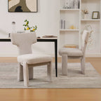 Modern Upholstered Chenille Dining Chair Set of 2